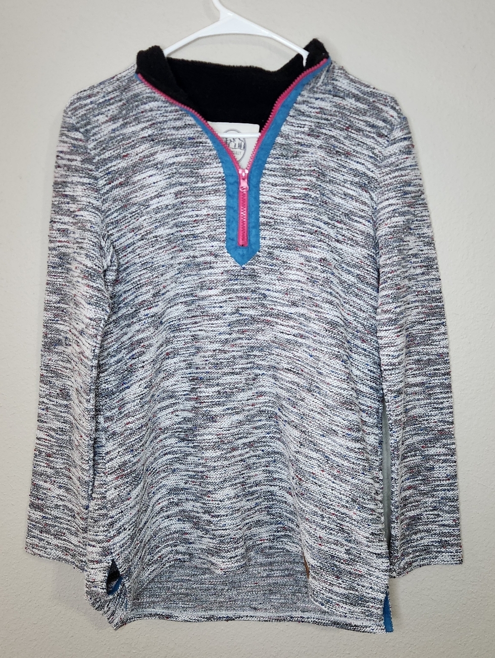 Marley Lilly Gray Quarter Zip Sweater Size Small